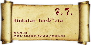 Hintalan Terézia névjegykártya