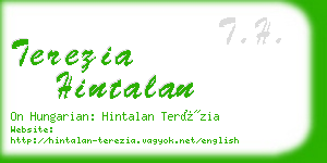terezia hintalan business card